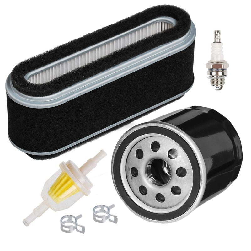 HIFROM Air Filter Pre Cleaner with Oil Filter Spark Plug Fuel Filter Tune Up Kit Compatible with Kawasaki FB460 12.5 HP Engine Replace 11013-2021 49065-2078 49065-7010 - Image 1